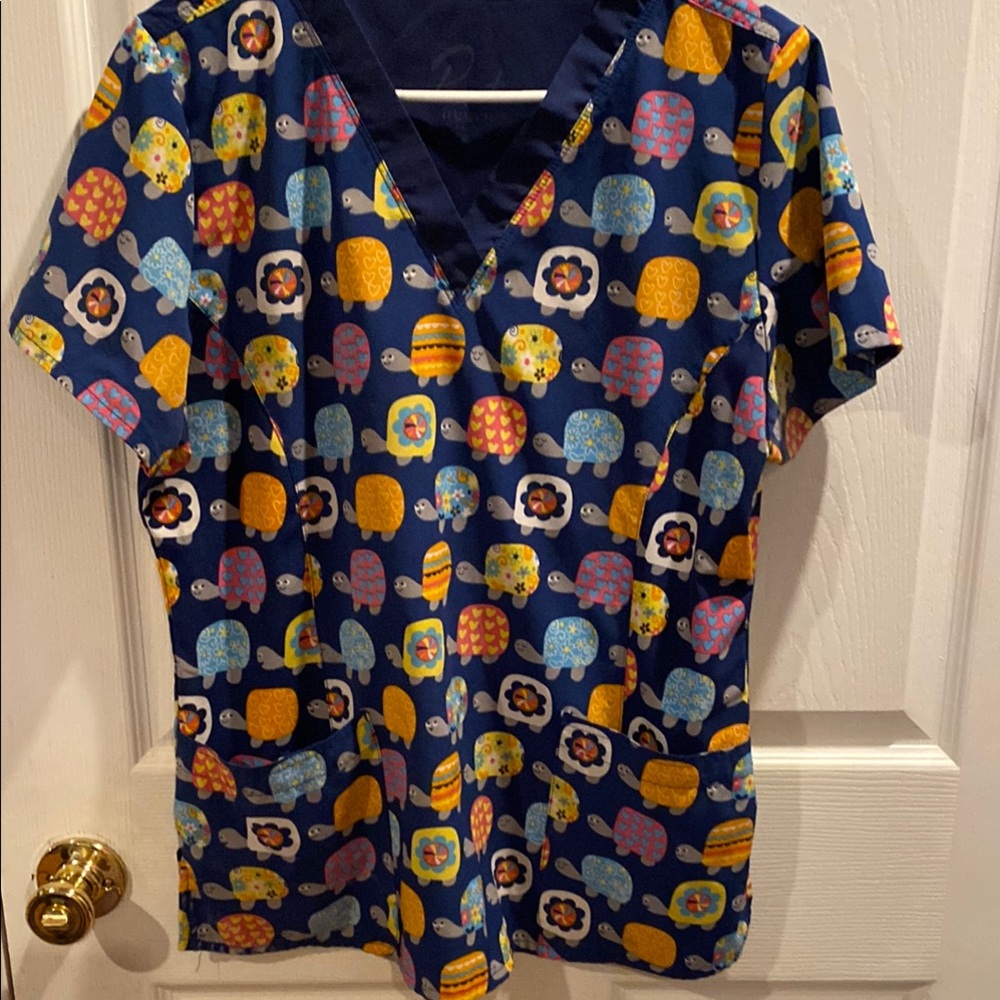 Blue and Yellow Graphic Relaxed T-Shirt